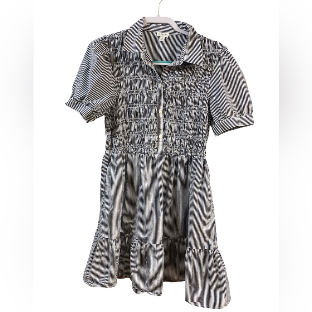 J. Crew Black and White Striped Kids Dress